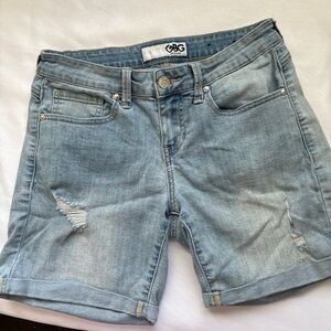 Light Blue Denim Shorts by